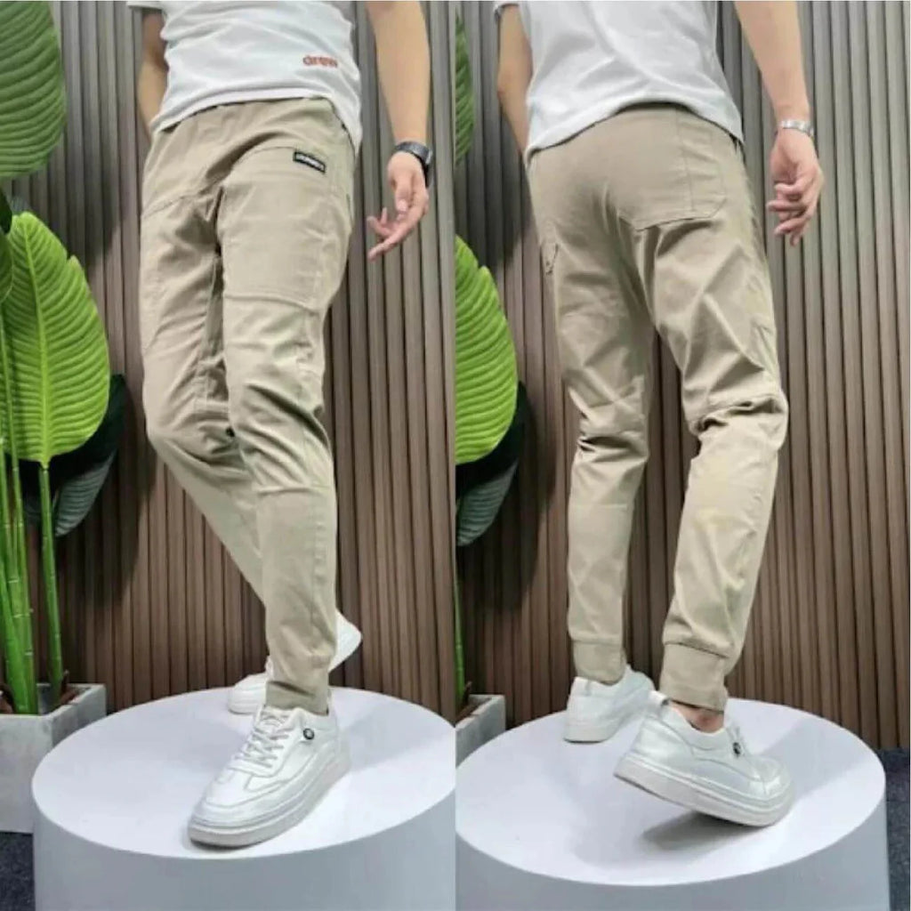Blugi Cargo Elastici Premium – Confort și Stil — Bej, fotografia 9