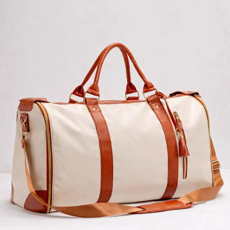 Sac De Voyage Ultra-Spacieux Et Sans Plis — Beige